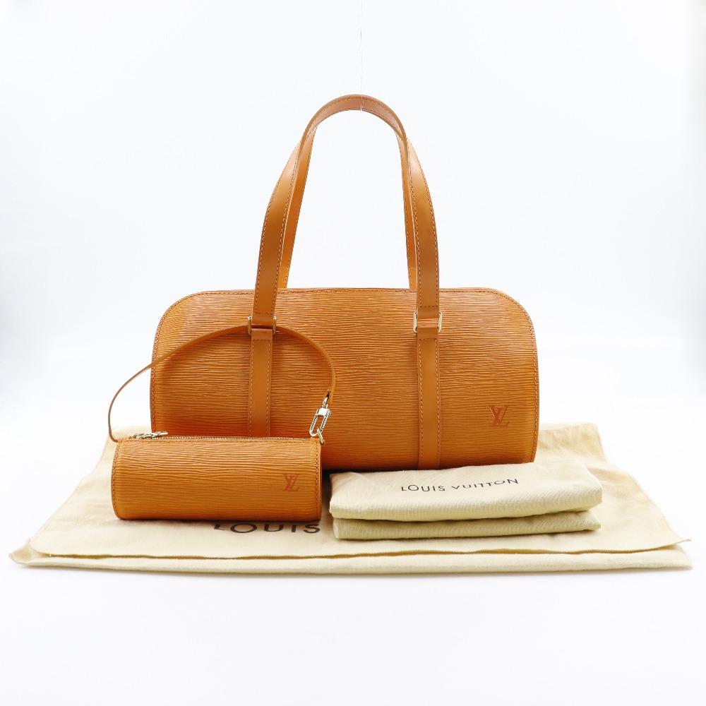 Louis Vuitton Soufflot Handbag M5222H Mandarin Orange Epi Leather Women Used