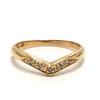 Jewelry K9 D0.04ct Diamond V-shaped Accessory In Yellow Gold. Ring K9 Gold