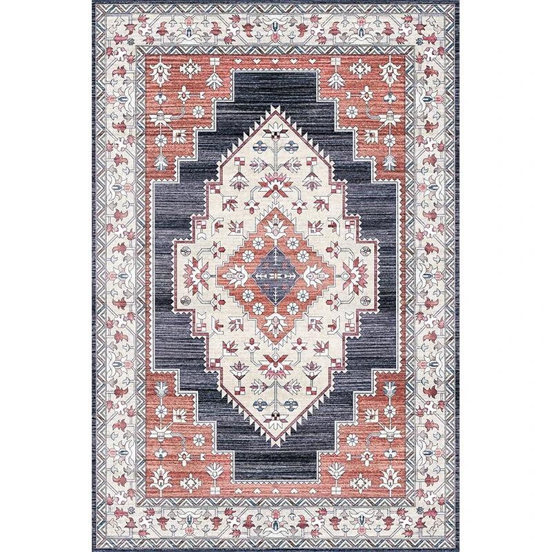 Dywan w stylu etnicznym vintage do sypialni, domu, hotelu, miękka mata z możliwością prania, dekoracja salonu, przedpokoju, szatni, dywanik pod stolik kawowy
