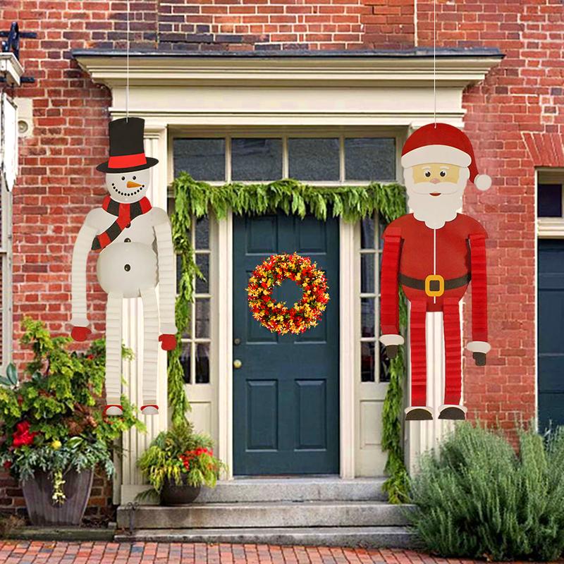 Christmas Cartoon Style Cute Home Decoration Store Window Display Santa Claus Style Christmas Tree Ornaments 1PC/3PCS