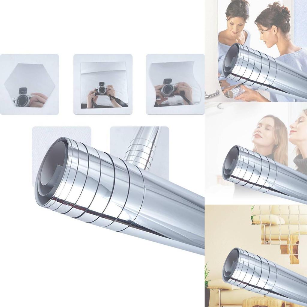 Elegant Diy Mirror Wall Sticker Waterproof Pet Material For Bathroom And Living Room