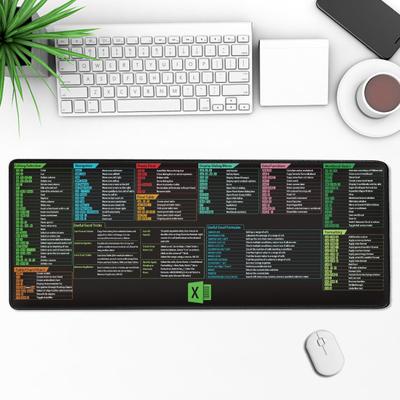 Yousheng Mouse Pad Large Excel Cheat Sheet Desk Pad Wear Resistant Smooth Surface Non-Slip Base Easy To Clean Table Gaming Mousepad