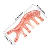 1Pc Pink Brown 5-Tooth Meridian Massage Comb, Resin Large-Tooth Head Massage Tool, 5-Paw Half Round Shap Comb