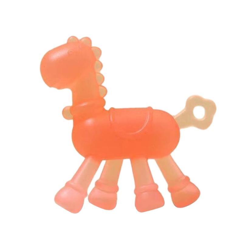 Newborn Molar Chewing Toy Horse Shape Baby Soothing Teether for Kid Toddler Infant Newborn Teething Toy оранжевый