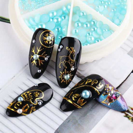 Rotund 3D Imitație Faux Pearl Diy Nail Art Decals Decor manichiură