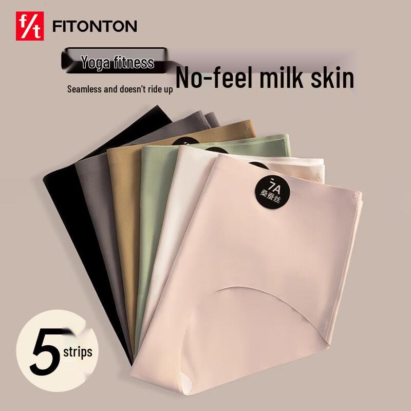 

FitonTon Women s 7A Antibacterial Seamless Triangle Briefs (5-Pack) M