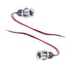 2PCS 14mm LED Metal Indicator Dash Panel Turn Signal Indicator Lamp for Bike Boat Green Light