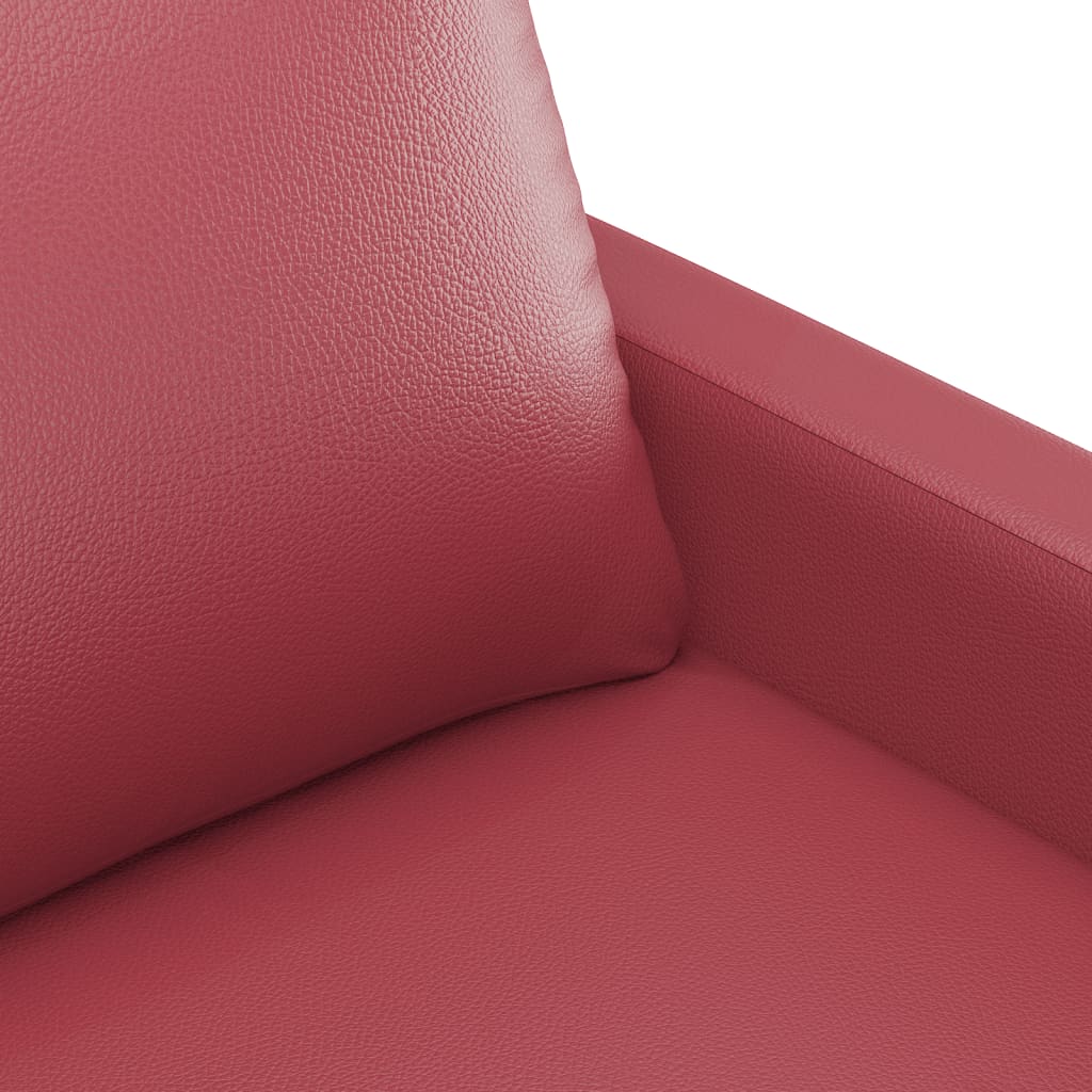 Armchair Burgundy 60 Cm Artificial Leather