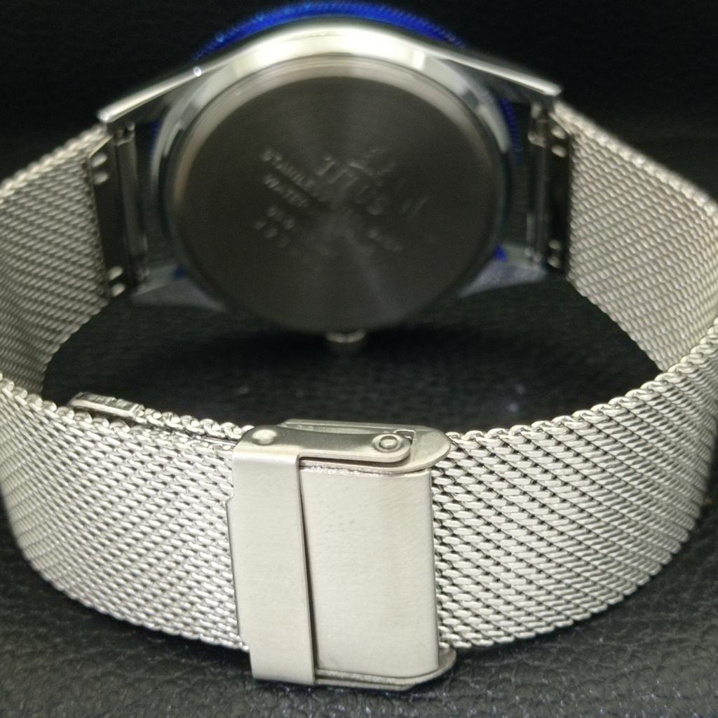 REFURBISHED TITUS SWISS MENS 40MM TURNABLE BEZEL BLUE DIAL WATCH a432731-2 R113-a432731