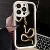 Black Snake Doodle Phone Case for iPhone 16 17 Air 16E 15 Pro Max 14 Plus 13 12 Mini Capa Soft Shell Silicone Funda
