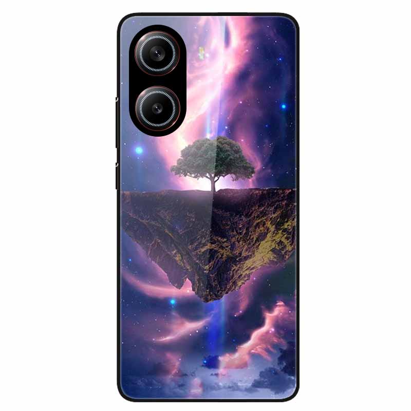 For Poco X7 Pro 5G Case Flower Hard Back Cover Tempered Glass Cases for Xiaomi Poco X 7 Pro X7Pro Hard Shells PocoX7Pro 2025 New