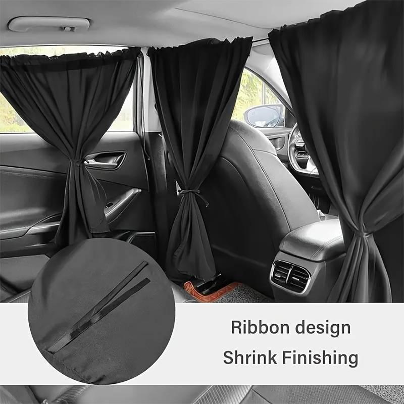 Universal Car Curtain Set for Privacy Blocking Sunlight UV Shade for Sleep Camping Travel Night 2 or 4pcs