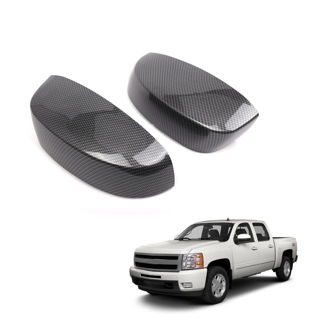 Car Styling Black Car Side Rearview Mirror Cover Stickers for Chevy Tahoe Silverado Sierra Pickup