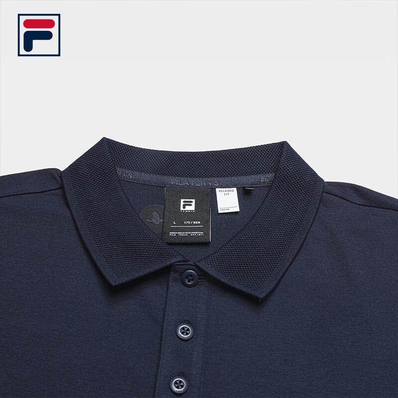 FILA Men's Knitted Short-Sleeve Polo Shirt