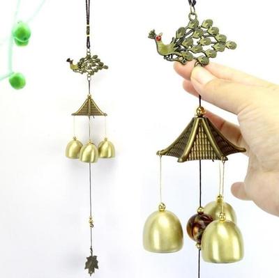 Neue Messing-Kunsthandwerks-Druckguss-Windglocke, tibetische Bronzeglocke, Metall-Antike-Glocke, Feng Shui-Metall-Windspiel, Glücksglocke