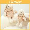 Adorable Long Eared Bunny Plush Toy Soft Coffee Colored Rabbit Doll Ideal Birthday Gift