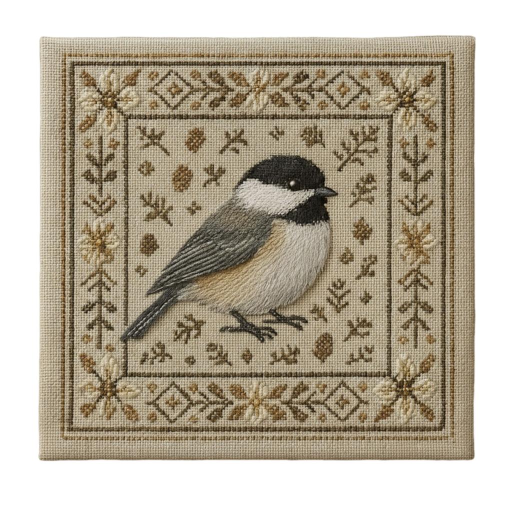 Cardinal Cross Stitch Kit DIY Needlepoint Printed Cross Stitch Art Bird Cotton Embroidery Craft Home Wall Art Decoration