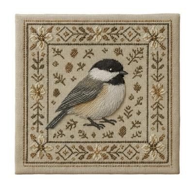 Cardinal Cross Stitch Kit with Floral Pattern Printed Cross Stitch Art Hummingbird Embroidery Art Home Wall Art Decoration