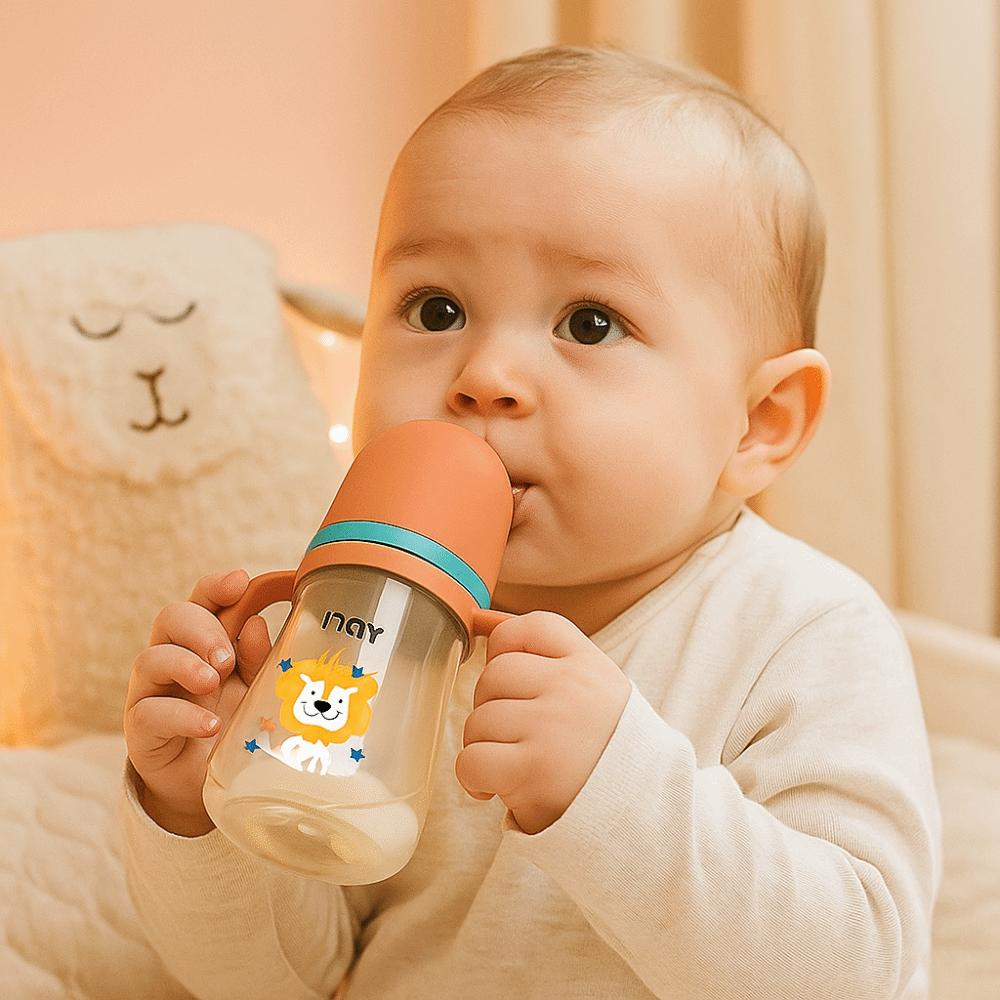 240ML Baby Feeding Bottle Drop Resistant Toddler Milk Cup Cute Newborn Bottle  Night Feeding