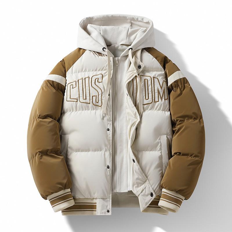 Men's Thickened Detachable Two-Piece Winter Cotton Jacket - Casual, Warm & Loose Couple Style