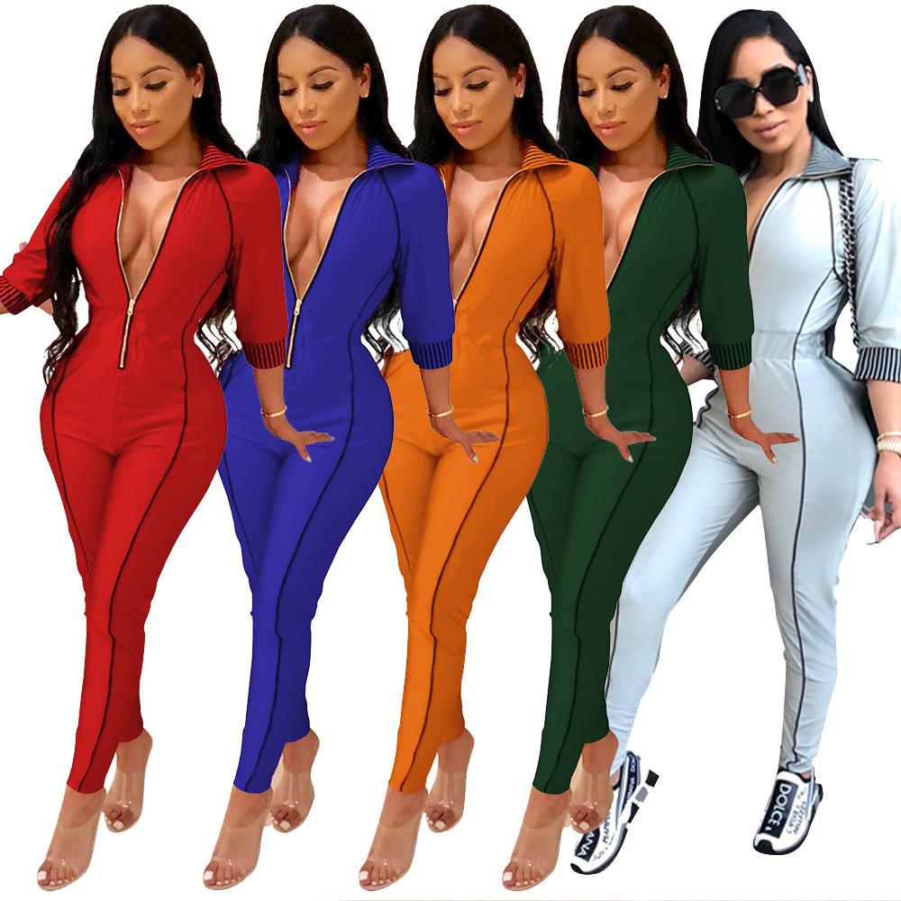 YM-8439 Women's Summer Solid Color Loose Casual Suit - European & American Style Fashion