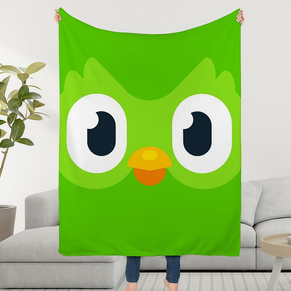 Funny Blanket Throw Super Cosy Plush Living Room Sofa D-DuolingoS-ES Couch Childish Cute Birthday Gifts