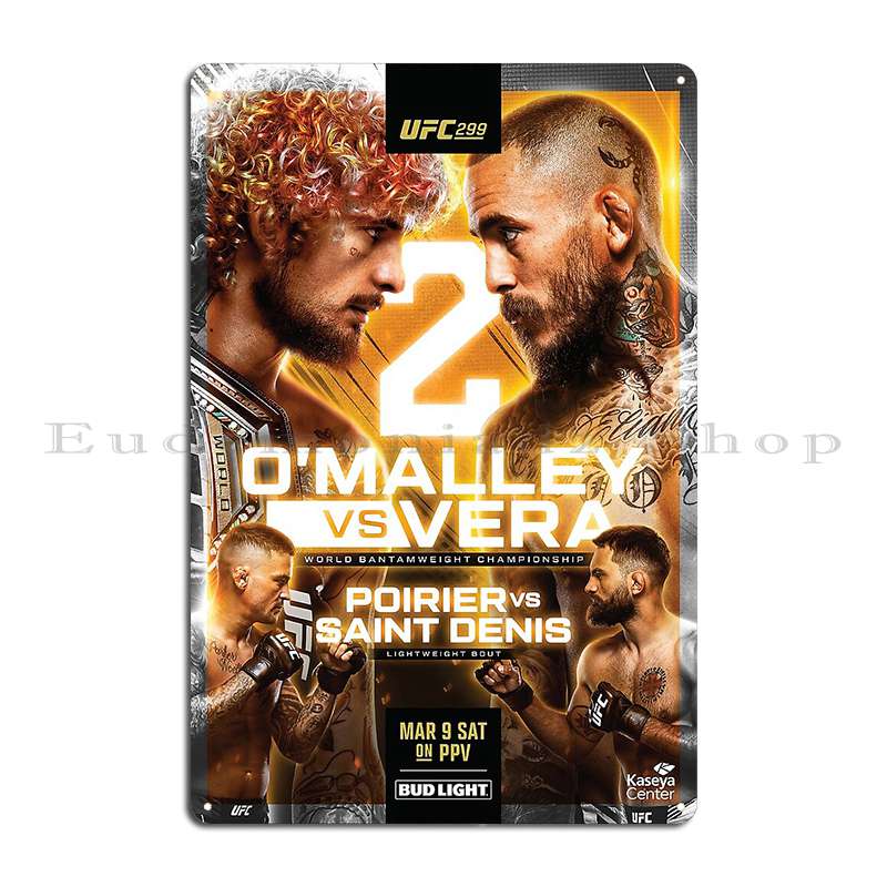 Islam Makhachev Vs Poirier Berg-Champion Metallplakette Rostig Anpassen Lustig Party Blechschild Poster