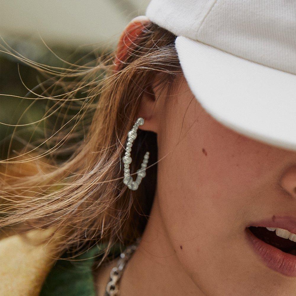 [Tondo] Dia Misto Silver Earrings