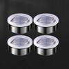 1/3/4/6Pcs Stainless Steel Magnetic Seasoning Containers Wall Mounted Silver Magnetic Spice Jars With Stickers Visible
