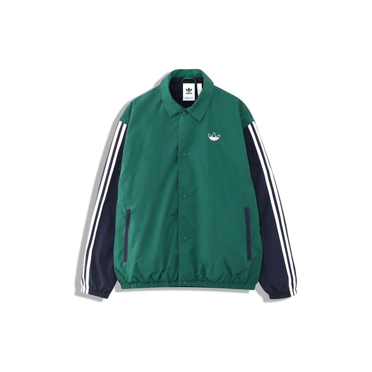 Men s adidas originals Trefoil Coach Colorblock Logo Casual Jacket Blue EJ7109 S