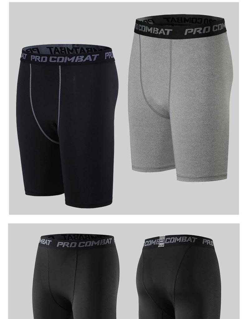 Men's Sports Basketball Sweats - High-Elasticity, Sweat-Wicking, 7-Point Compression Pants