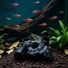 Accessoires d'Aquarium Cachette Grotte sous Gravier Tunnel Aspect Naturel Décor Écologique pour Betta Guppy Crevette Petit Cichlidé