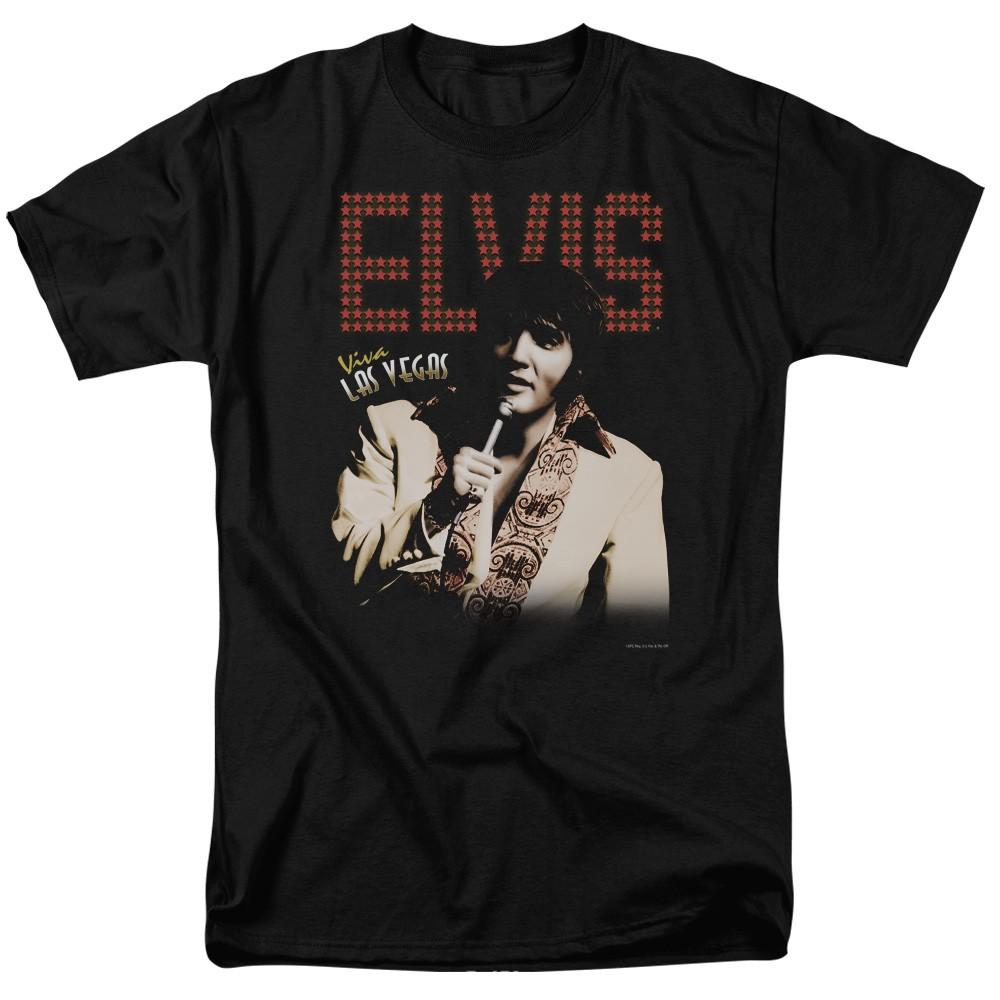 Elvis Presley - Viva Star - Adult Unisex Short Sleeve T-Shirt - Black 3XL