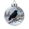Yousheng Bird Christmas Tree Ornament Handcrafted Clear Plastic Ball Ornaments with 3D Lifelike Birds Memorial Keepsake Gifts for Holiday Home Decor