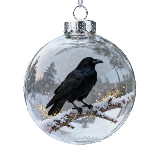 Yousheng Bird Christmas Tree Ornament Handcrafted Clear Plastic Ball Ornaments with 3D Lifelike Birds Memorial Keepsake Gifts for Holiday Home Decor