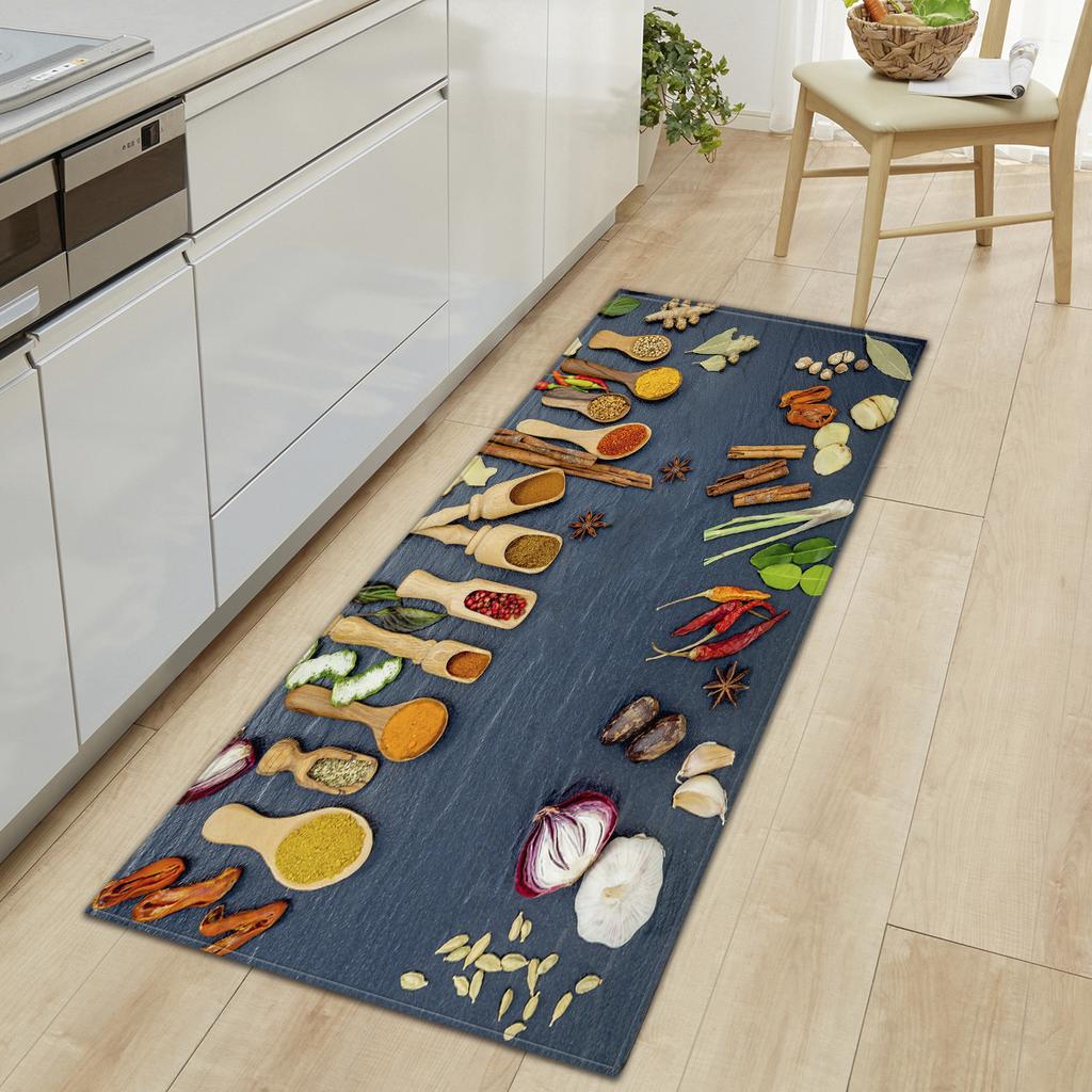 Seasoning Carpet Kitchen Rug Door Mat Seasoning Food Living Room Area Rug Bedroom Rug for Boys Entrance Floor Mat