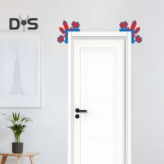 Patriotische Türeckendekoration, 4. Juli, Türrahmendekoration, Holz-Türeckenaufsatz, Ornament für den Gedenktag, den Unabhängigkeitstag, den Veteranentag