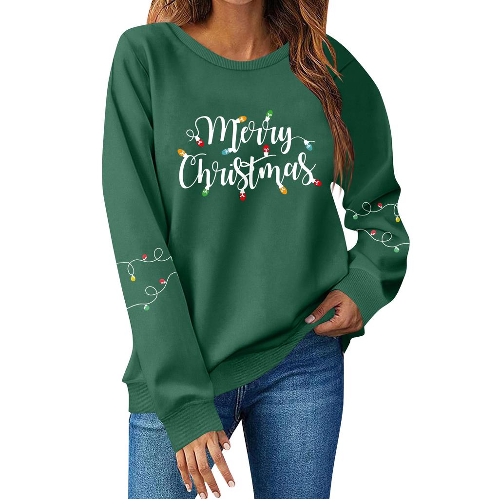 Women  Tops Women's Long Sleeve Sweatshirt Casual Crewneck Loose Fit Pollover Fleece Tops