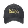 THE GODFATHER 50 Years Logo Movie Demin Cap Lightweight Mens Hats Womens Baseball Cap