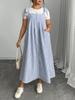 Moda damska Casual V-Neck Spódnica midi z nadrukiem i elastyczną talią