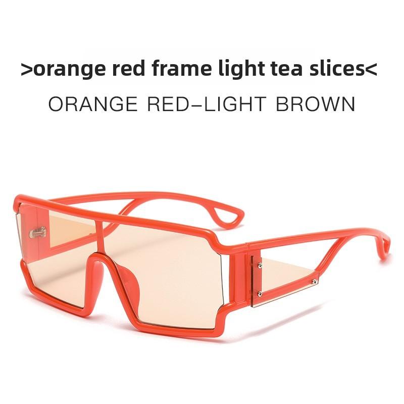 Futuristic Geometric Square Sunglasses With Uv400 Protection For Fashion Streetwear