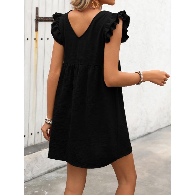 Summer Sexy Women's Cross-border Sleeveless Solid Color Dress