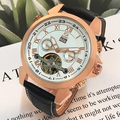 New Top Brand Men's Mechanical Watch Tourbillon Automatic Mechanical Men's Fashion Double Calendar Men's Wristwatch