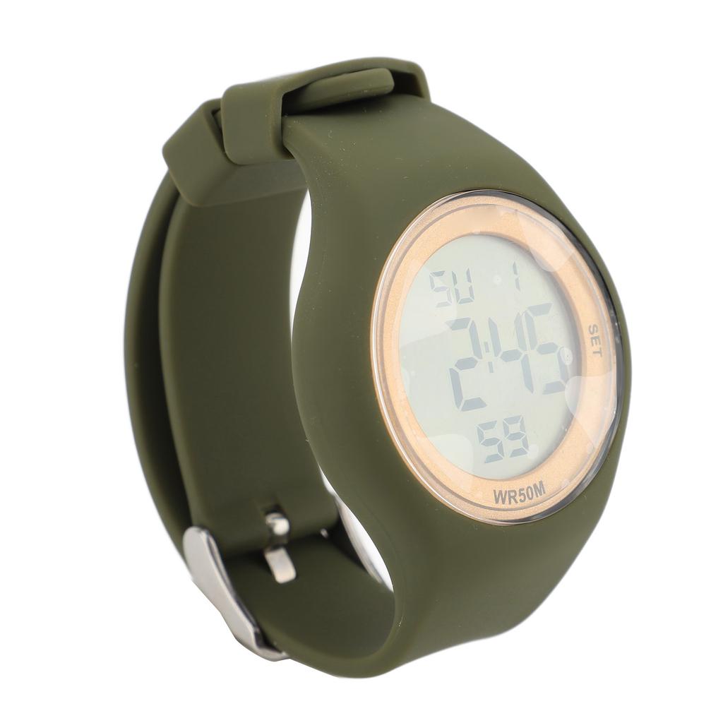 Kids Digital Watch Water Resistant Alarm Stopwatch EL Backlight Pedometer Calendar Soft Band Kids