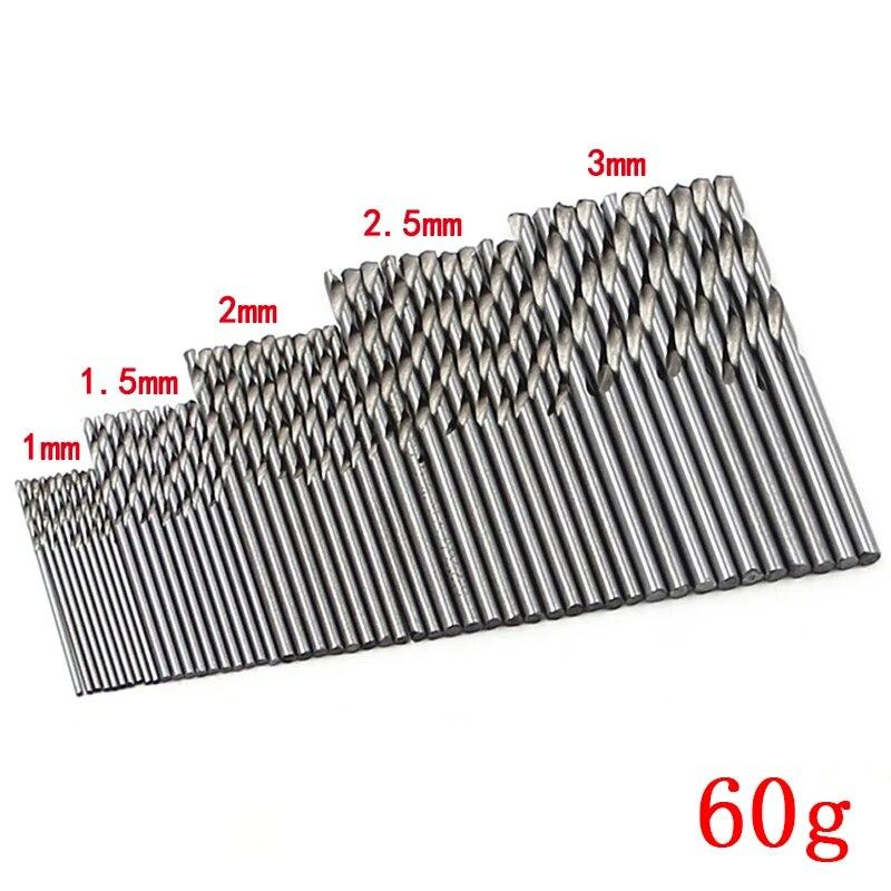 

Высокоскоростная сталь 50 шт. естественного цвета маленькое спиральное сверло 1-3 мм белое прямое хвостовик сверло электрическая дрель DIY столярный инструмент набор