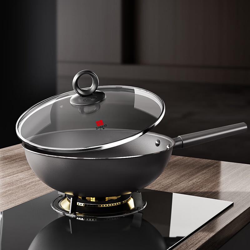 Sanhe 32cm Coating-Free Titanium Alloy Wok