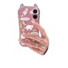 Small Fresh Garden Cat Apple 17Pro Mobile Phone Case IP16 Cat Ears Air Transparent 15 Women 14 Anti-drop 13 Soft Cover