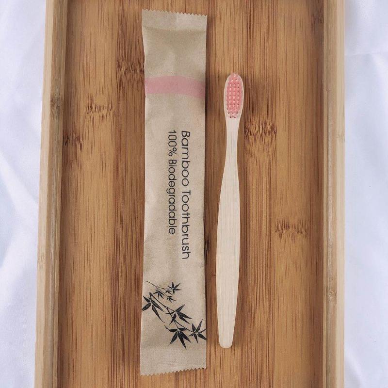 5Pcs Disposable Natural Bamboo Toothbrush Soft Bristle Bamboo Toothbrushes Soft Dental Oral Care Random Color