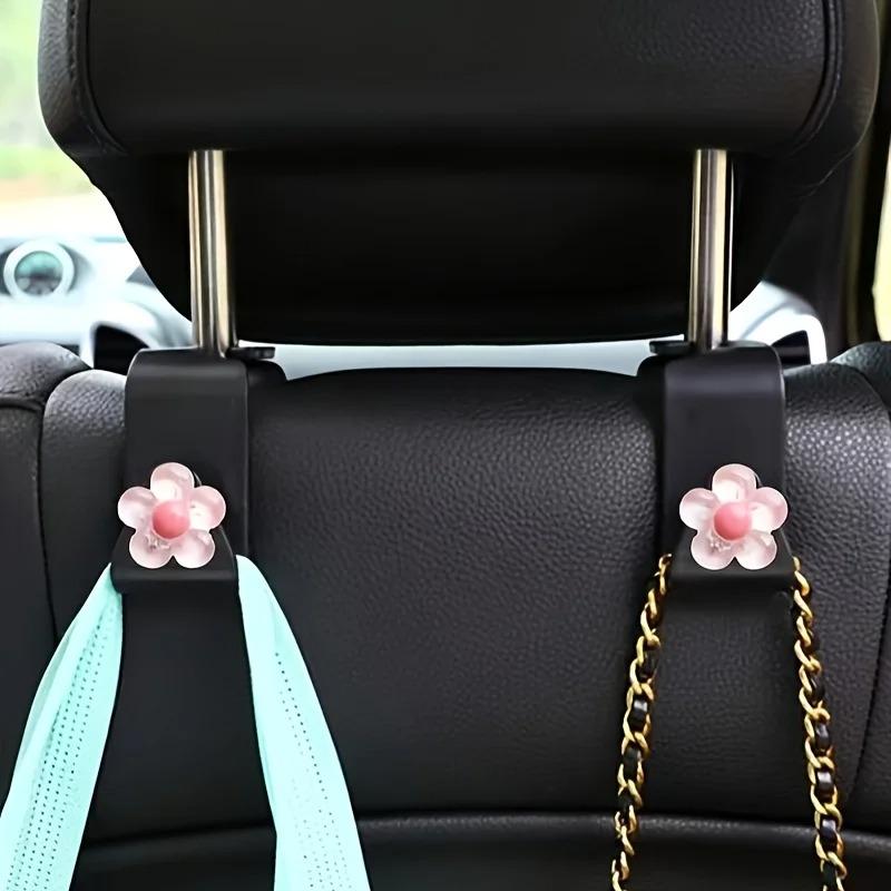 2pcs Car Seat Headrest Hook Back Hooks for Auto Back Seat Storage Organizer Hanger Holder for Handbag Purse Bags Clothes Coats