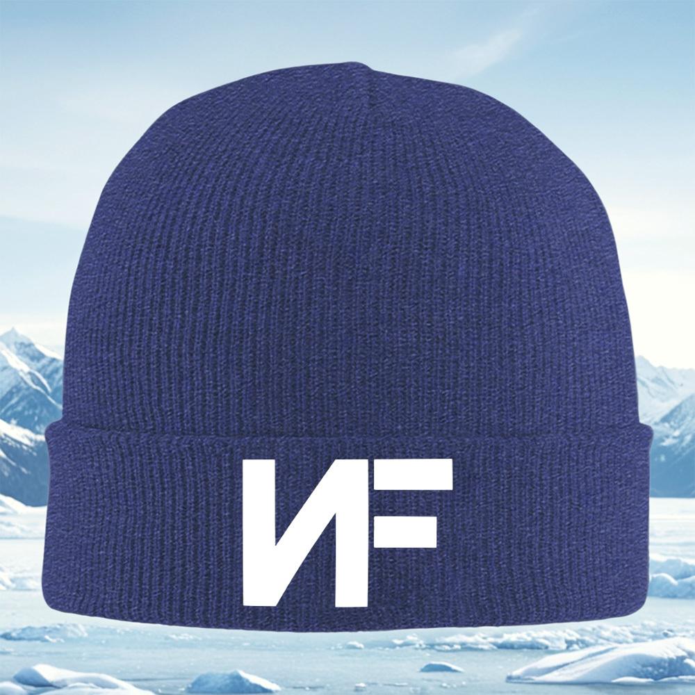 White letters NF shape design Men Women Unisex Knitted Hat Beanie Pullover Cap Winter Thermal Warm Christmas Outdoor Cycling Hik